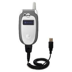 Gomadic Coiled USB Cable for the Motorola V547 with Power Hot Sync and Charge capabilities - Brand w