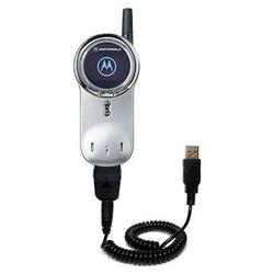 Gomadic Coiled USB Cable for the Motorola V70 with Power Hot Sync and Charge capabilities - Brand w/