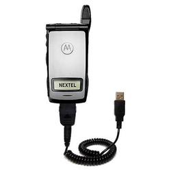 Gomadic Coiled USB Cable for the Nextel i830 with Power Hot Sync and Charge capabilities - Brand w/