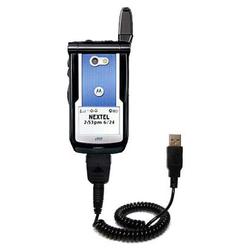 Gomadic Coiled USB Cable for the Nextel i860 with Power Hot Sync and Charge capabilities - Brand w/