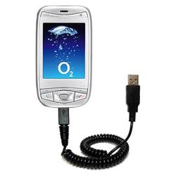 Gomadic Coiled USB Cable for the O2 XDA Mini Pro with Power Hot Sync and Charge capabilities - Brand