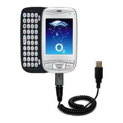 Gomadic Coiled USB Cable for the O2 XDA Mini S with Power Hot Sync and Charge capabilities - Brand w
