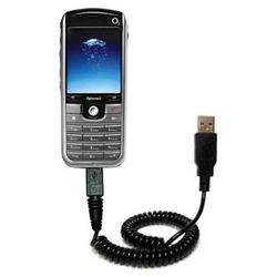 Gomadic Coiled USB Cable for the O2 XPhone II with Power Hot Sync and Charge capabilities - Brand w/