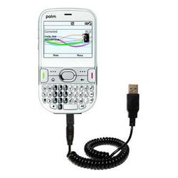 Gomadic Coiled USB Cable for the PalmOne Palm Treo 800p with Power Hot Sync and Charge capabilities - Gomadi