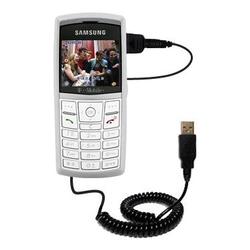 Gomadic Coiled USB Cable for the Samsung SGH-T519 with Power Hot Sync and Charge capabilities - Bran