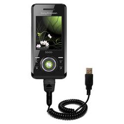 Gomadic Coiled USB Cable for the Sony Ericsson S500c with Power Hot Sync and Charge capabilities - B