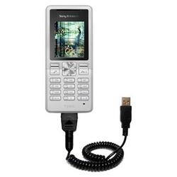 Gomadic Coiled USB Cable for the Sony Ericsson T250i with Power Hot Sync and Charge capabilities - B