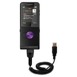 Gomadic Coiled USB Cable for the Sony Ericsson W350a with Power Hot Sync and Charge capabilities - B