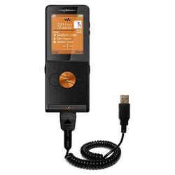 Gomadic Coiled USB Cable for the Sony Ericsson W350i with Power Hot Sync and Charge capabilities - B