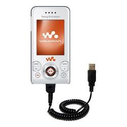 Gomadic Coiled USB Cable for the Sony Ericsson Z750a with Power Hot Sync and Charge capabilities - B