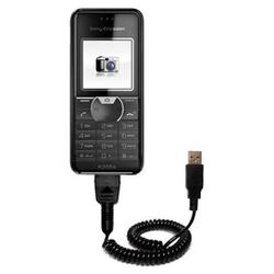 Gomadic Coiled USB Cable for the Sony Ericsson k205a with Power Hot Sync and Charge capabilities - B