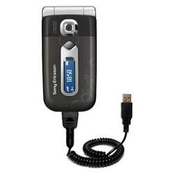 Gomadic Coiled USB Cable for the Sony Ericsson z558c with Power Hot Sync and Charge capabilities - B