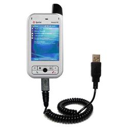 Gomadic Coiled USB Cable for the Sprint PPC-6700 with Power Hot Sync and Charge capabilities - Brand
