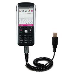 Gomadic Coiled USB Cable for the T-Mobile SDA with Power Hot Sync and Charge capabilities - Brand w/