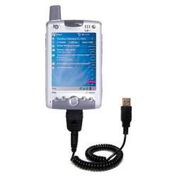 Gomadic Coiled USB Cable for the T-Mobile iPAQ h6315 with Power Hot Sync and Charge capabilities - B