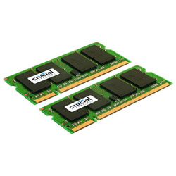 CRUCIAL TECHNOLOGY Crucial 4GB kit 200-pin SODIMM DDR2 PC2-6400 Memory Module (2GB x 2)