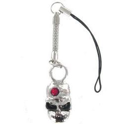 Wireless Emporium, Inc. Crystal Cell Phone Charms - Skull w/Red Crystals