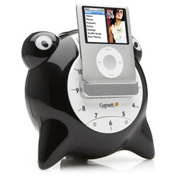 Cygnett GrooveToons - Black Speaker & Alarm Clock System for iPod Nano