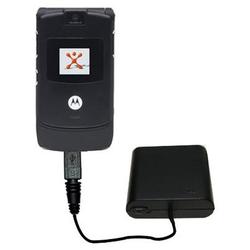 Gomadic Emergency AA Battery Charge Extender for the Motorola RAZR V3 - Brand w/ TipExchange Technol