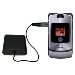 Gomadic Emergency AA Battery Charge Extender for the Motorola RAZR V3i - Brand w/ TipExchange Techno