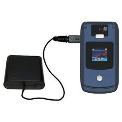Gomadic Emergency AA Battery Charge Extender for the Motorola RAZR V3x - Brand w/ TipExchange Techno