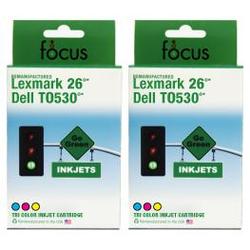 Focus Ink Reman Dell T0530 Valu 2-pack: 2 Color Cartridges