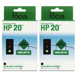 Focus Ink Reman HP 20 Valu 2-pack: 2 black