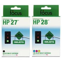 Focus Ink Reman HP 27 & 28 Valu 2-pack: 1 black / 1 color