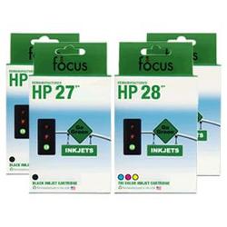 Focus Ink Reman HP 27 & 28 Valu 4-pack: 2 black / 2 color