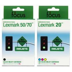 Focus Ink Reman Lexmark 50 & 20 Valu 2-pack: 1 black / 1 color