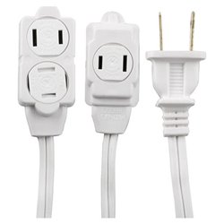 GE 51954 Power Extension Cable - - 12ft - White