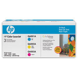 HEWLETT PACKARD HP Color LaserJet Q6001A/Q6002A/Q6003A Print Cartridge Tri-Pack