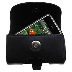 Gomadic Horizontal Leather Case with Belt Clip/Loop for the Apple iPhone