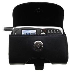 Gomadic Horizontal Leather Case with Belt Clip/Loop for the Audiovox CDM 8410