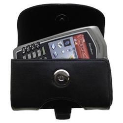 Gomadic Horizontal Leather Case with Belt Clip/Loop for the Blackberry 7130e
