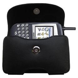 Gomadic Horizontal Leather Case with Belt Clip/Loop for the Blackberry 7510