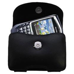 Gomadic Horizontal Leather Case with Belt Clip/Loop for the Blackberry 8700f