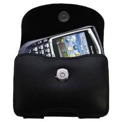 Gomadic Horizontal Leather Case with Belt Clip/Loop for the Blackberry 8703e
