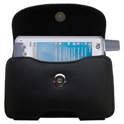 Gomadic Horizontal Leather Case with Belt Clip/Loop for the Cingular iPaq h6320