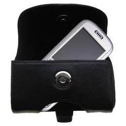Gomadic Horizontal Leather Case with Belt Clip/Loop for the Dopod 566