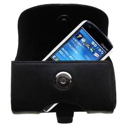 Gomadic Horizontal Leather Case with Belt Clip/Loop for the Dopod 575