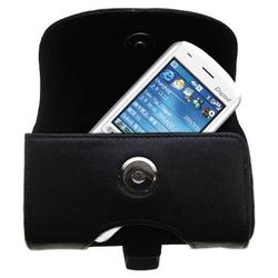 Gomadic Horizontal Leather Case with Belt Clip/Loop for the Dopod 585