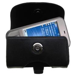 Gomadic Horizontal Leather Case with Belt Clip/Loop for the Dopod 828