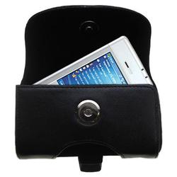 Gomadic Horizontal Leather Case with Belt Clip/Loop for the Gigabyte GSmart i300