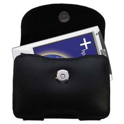 Gomadic Horizontal Leather Case with Belt Clip/Loop for the HP iPAQ rz1700 / rz 1700 Series
