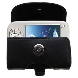 Gomadic Horizontal Leather Case with Belt Clip/Loop for the HTC Magician Smartphone