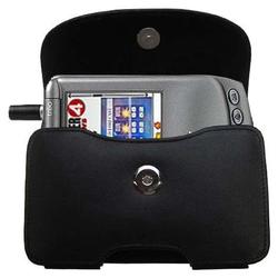 Gomadic Horizontal Leather Case with Belt Clip/Loop for the Handspring Treo 270