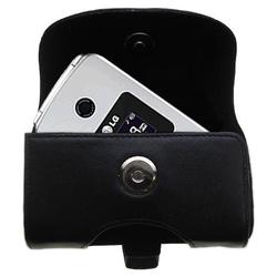 Gomadic Horizontal Leather Case with Belt Clip/Loop for the LG AX275