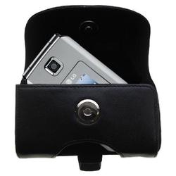 Gomadic Horizontal Leather Case with Belt Clip/Loop for the LG CU575 TraX