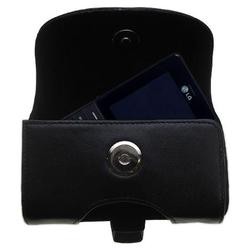 Gomadic Horizontal Leather Case with Belt Clip/Loop for the LG KG320